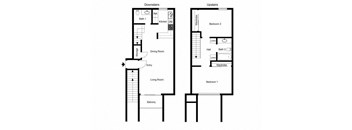 2 Bed - 1.5 Bath |932 sq. ft.