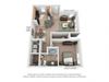 A1B One Bed One Bath Floor Plan A1B One Bed One Bath Floor Plan at Millennium, Greenville, SC