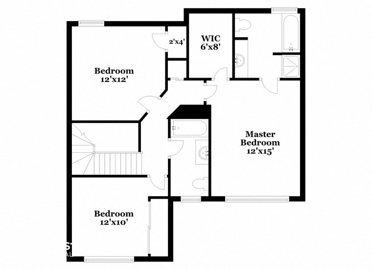 a floor plan of a house with a bedroom and a living room