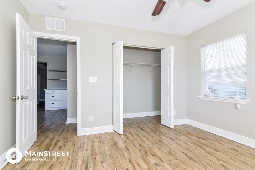 the closet in the master bedroom of this 2500 sq ft home