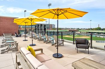 Rooftop Terrace Seating at The Ivy at Berlin Place, South Bend
