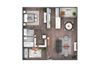 1 Bed 1 Bath - Office