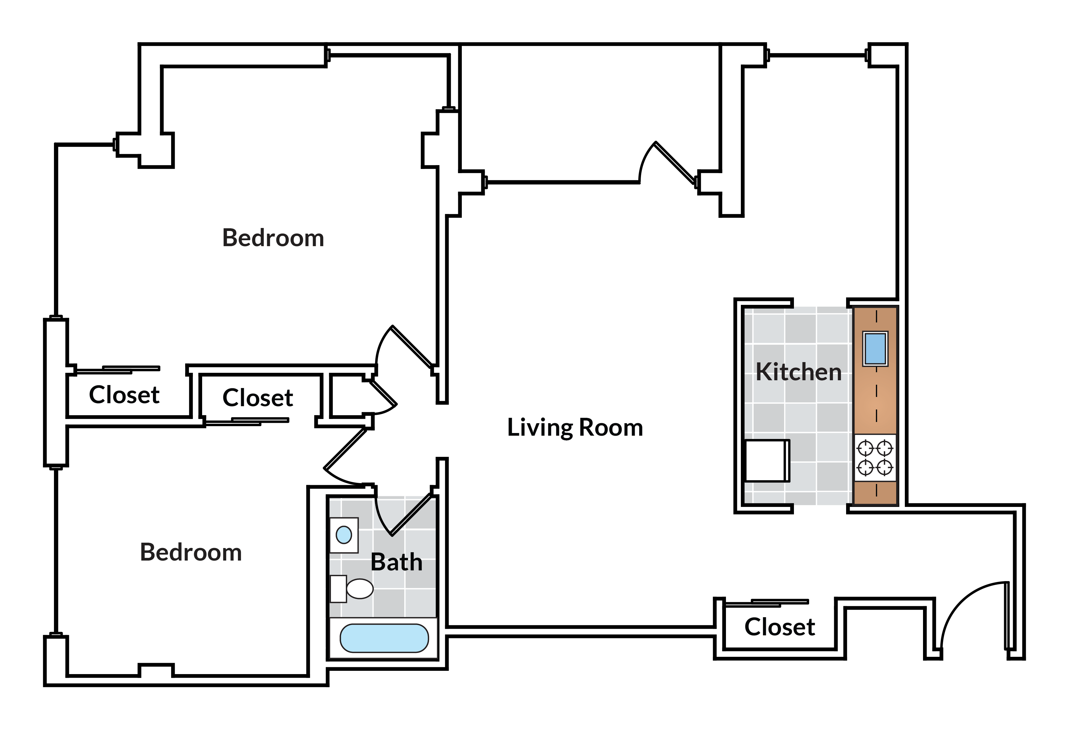 2 Bedroom with Balcony 20 Tier