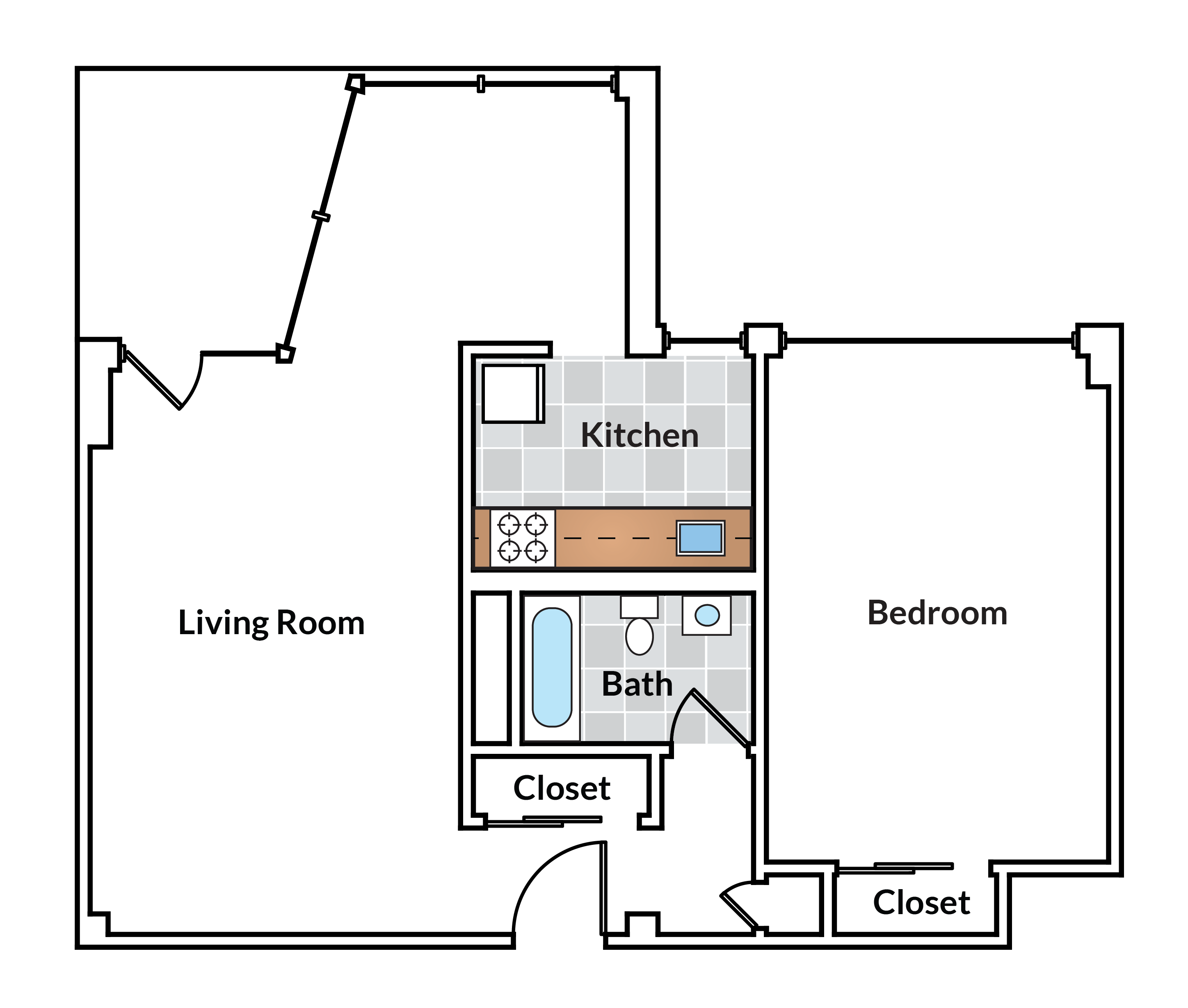 1 Bedroom with Balcony 29 Tier
