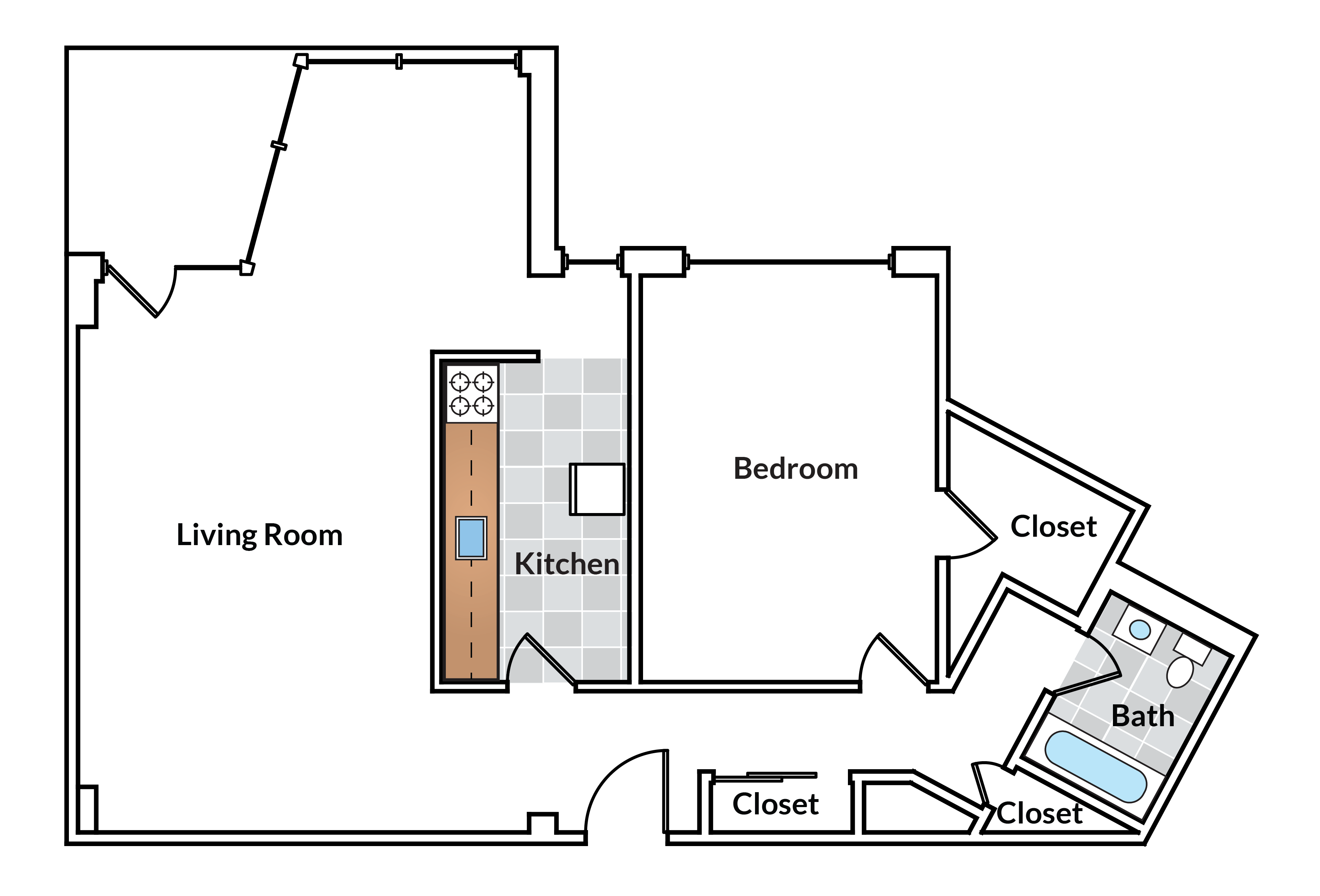 1 Bedroom with Balcony 36 Tier