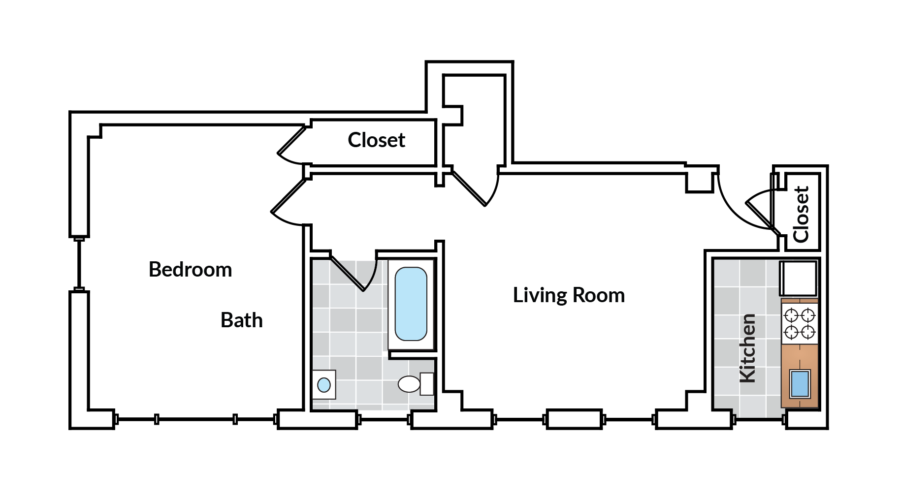 1 Bedroom 01 Tier