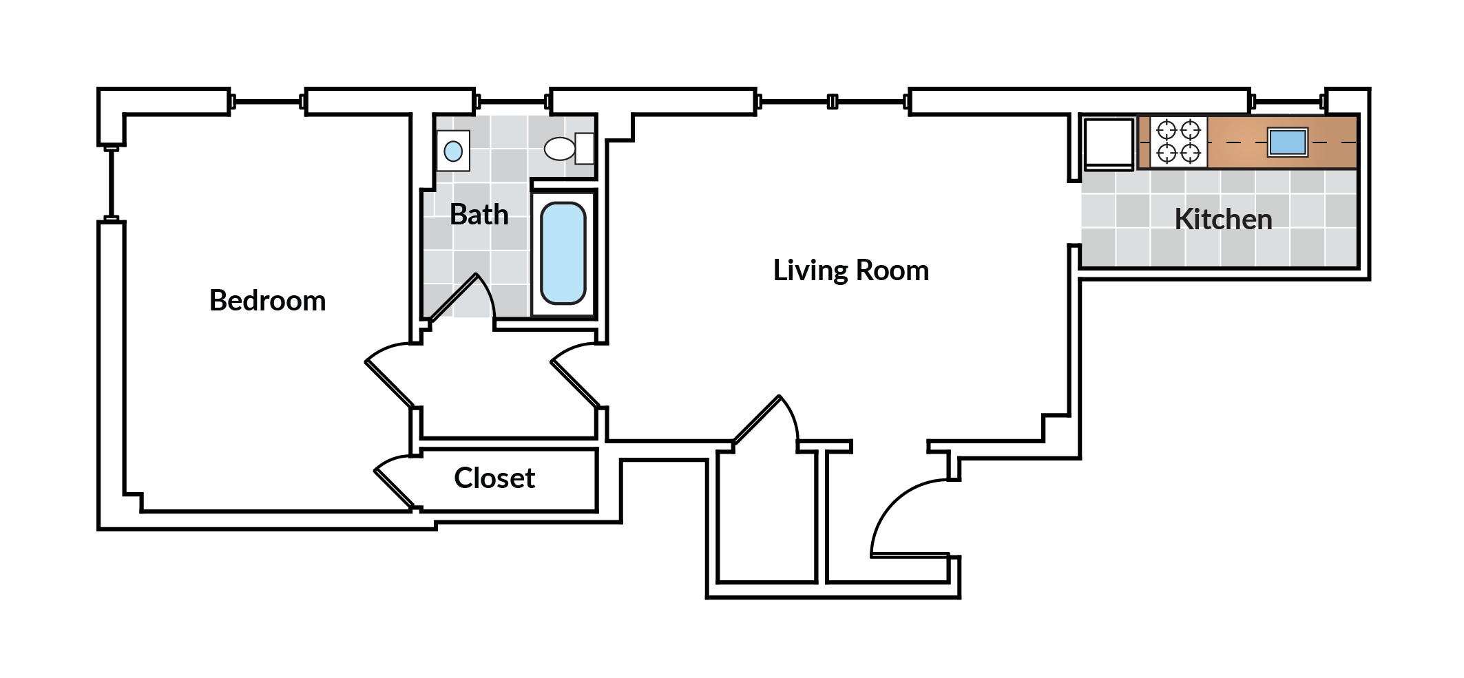 1 Bedroom 02 Tier