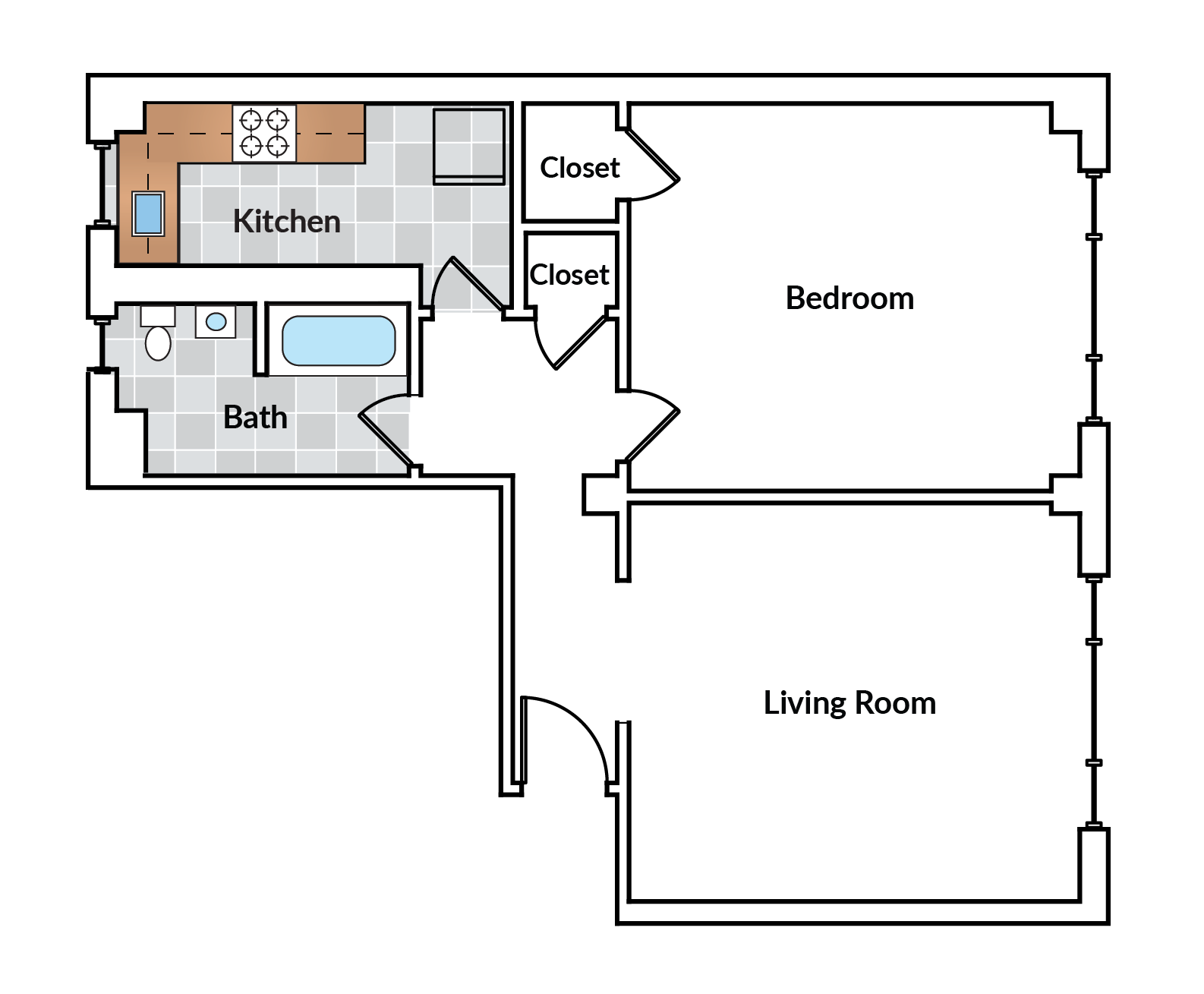 1 Bedroom 03 Tier