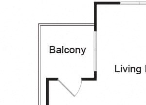 A3 floor plan at Axis Admirals Hill Apartments in Chelsea MA