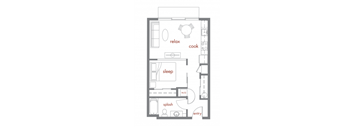 Ash Floor Plan at Tivalli Apartments, Washington