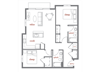 Ponderosa Floor Plan Ponderosa Floor Plan at Tivalli Apartments, Lynnwood, WA, 98087