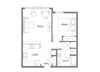 Elm Floor Plan Elm Floor Plan at Tivalli Apartments, Lynnwood, 98087