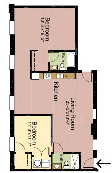 2Bedroom 2Bathroom