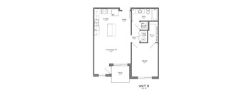 1 Bedroom, 1 Bathroom B