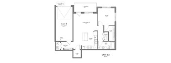 1 Bedroom, 1 Bathroom B2