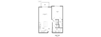I Bedroom, 1 Bathroom B3
