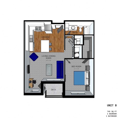 a floor plan of a home with bedrooms and a living room