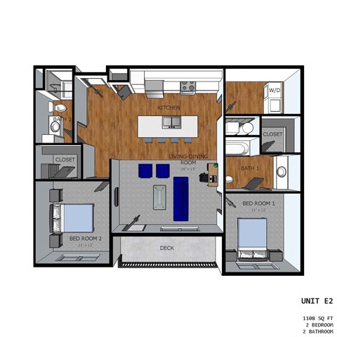 a floor plan of a home with bedrooms and a living room
