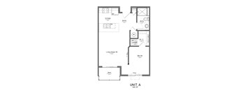1 Bedroom, 1 Bathroom Studio A