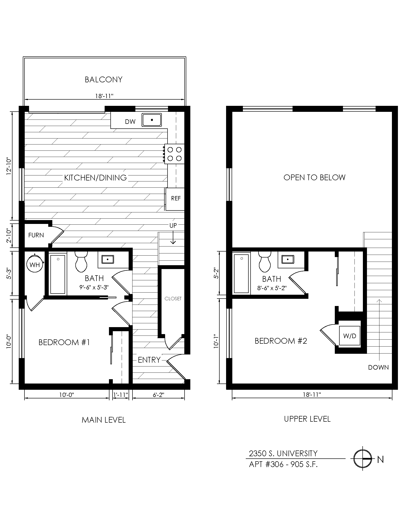 2 Bedroom, 2.5 Bath