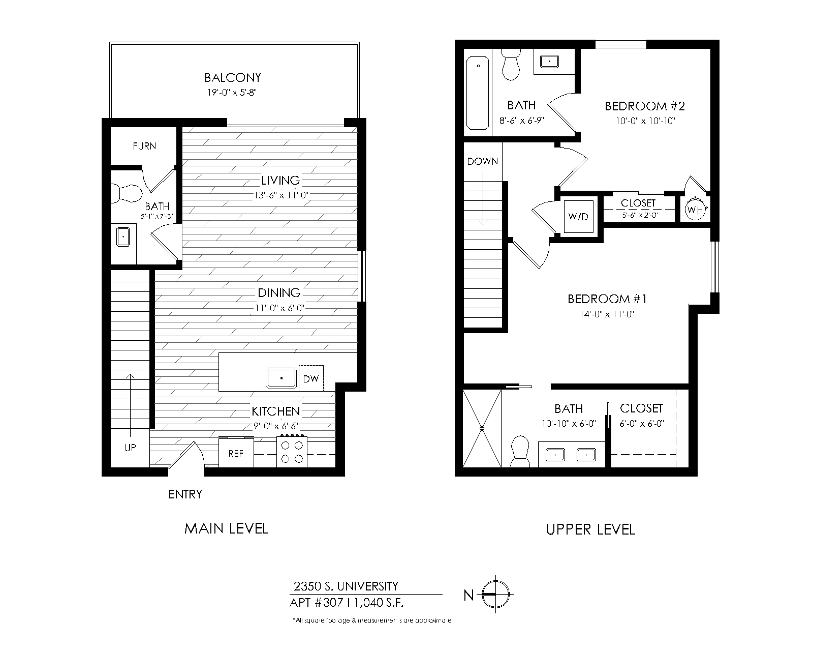 2 Bedroom, 2.5 Bath