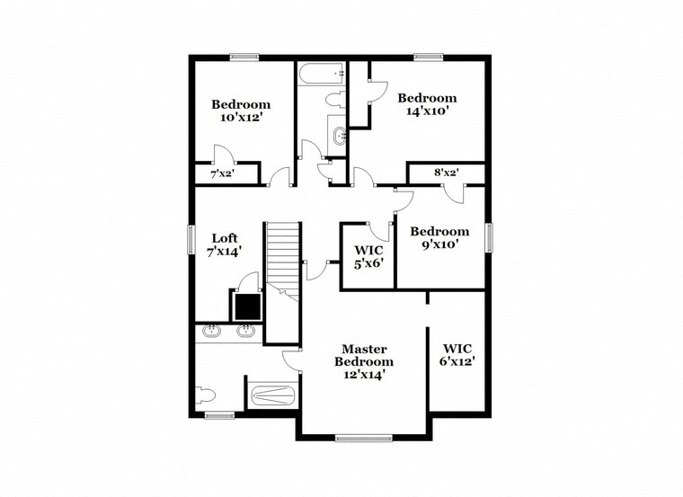a floor plan of a house with an open floor plan