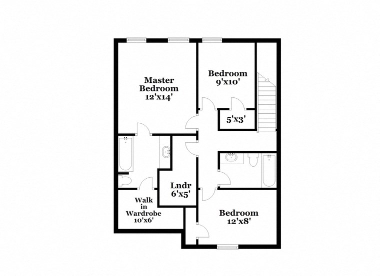 floor plan of the 1100 sq ft roommates