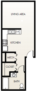 Summit Creek Apartments Studio 50 Floor Plan