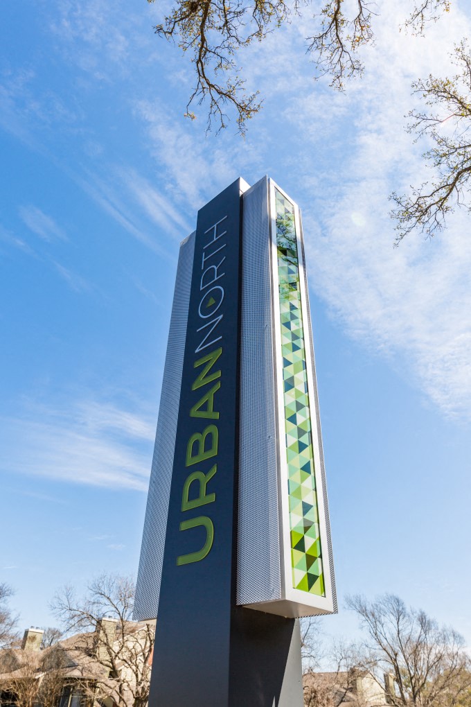 Monument sign at community entrance