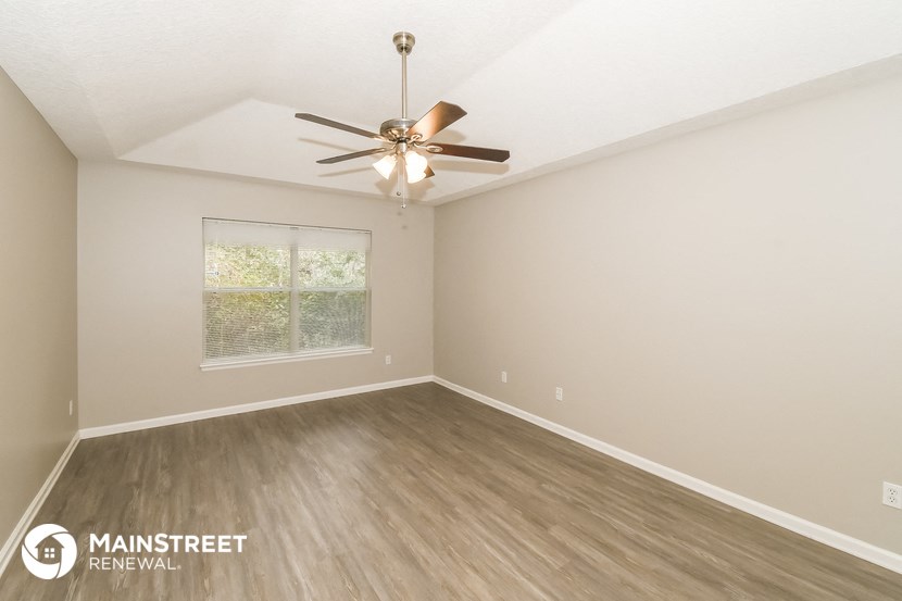 the spacious living room of our two bedroom apartment at university heights affordable housing