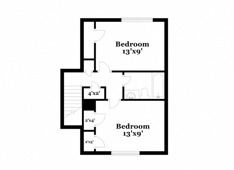 a floor plan of a house with a bedroom and a living room