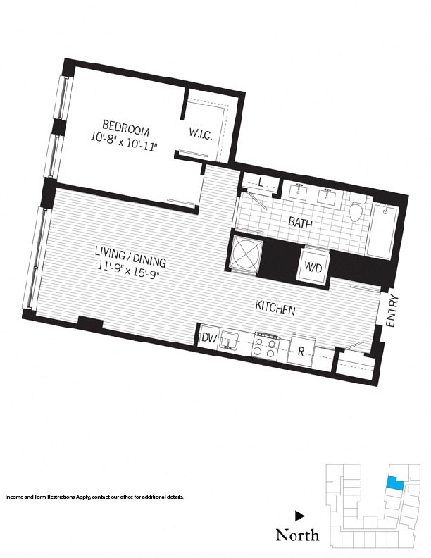1 Bed - 1 Bath | A01m (Income Restricted)