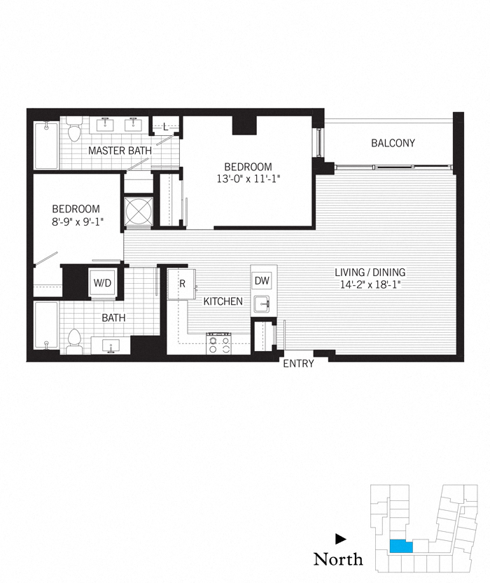 2 Bed - 2 Bath | b01