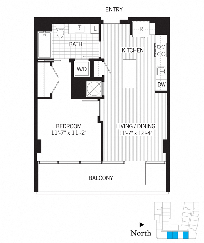 1 Bed - 1 Bath | aj2a