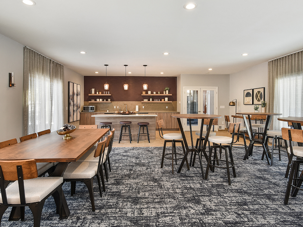 Pines of Burnsville - Clubhouse Seating Area & Kitchen