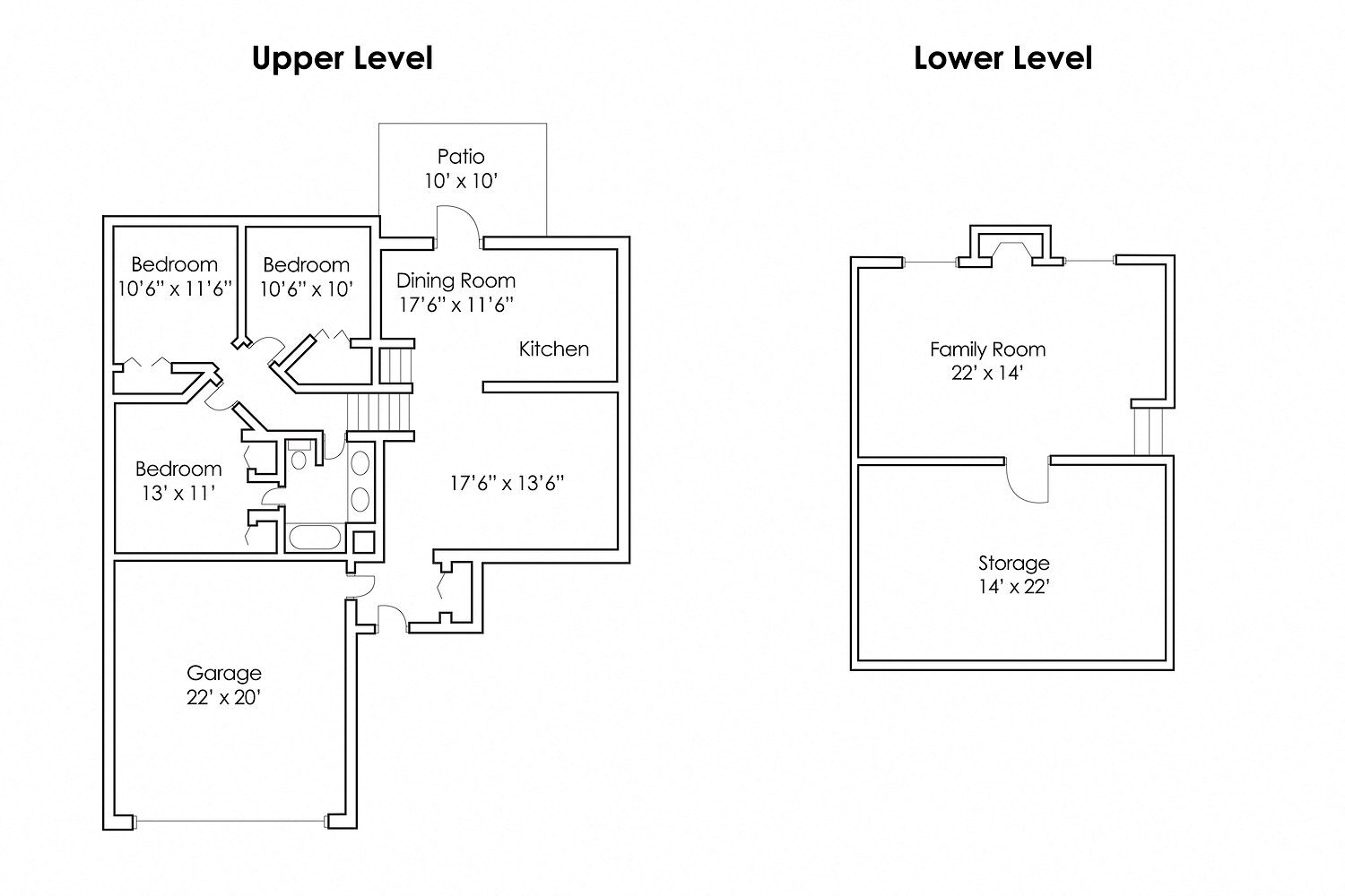 3 Bedroom 1 Bath Twinhome