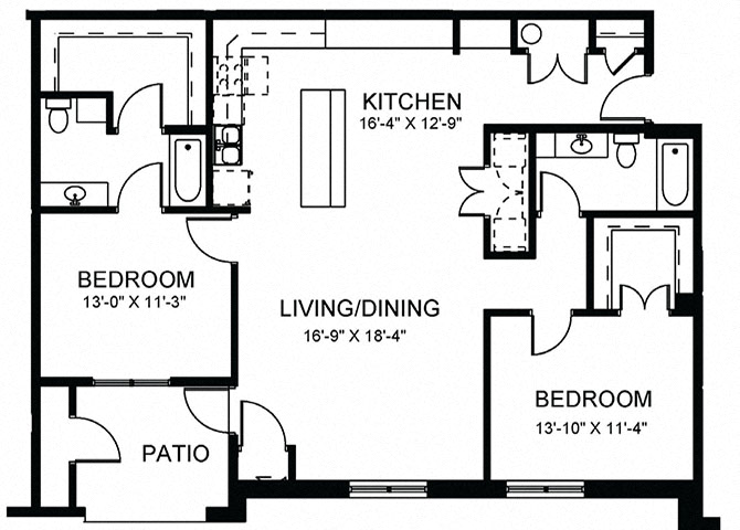 The Tulip floorplan at The Gardens on Timberlake