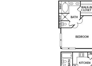 C3 floor plan at The Dominion Apartments in Conroe, TX
