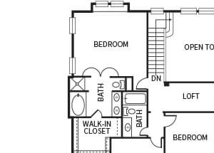 D3 floor plan at The Dominion Apartments in Conroe, TX