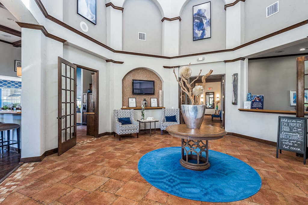 Leasing Lobby at The Dominion Apartments in Conroe TX