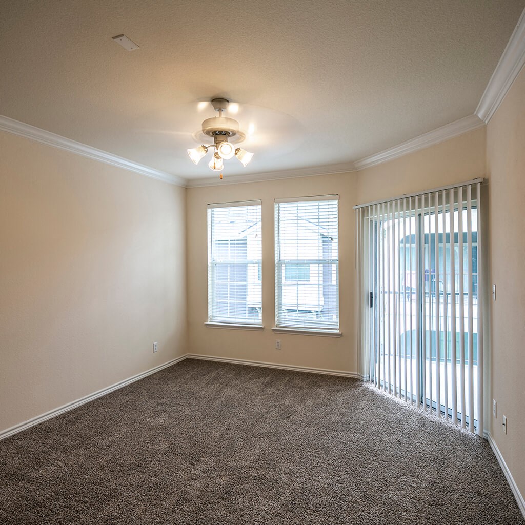 Model Living Room at The Dominion Apartments in Conroe TX
