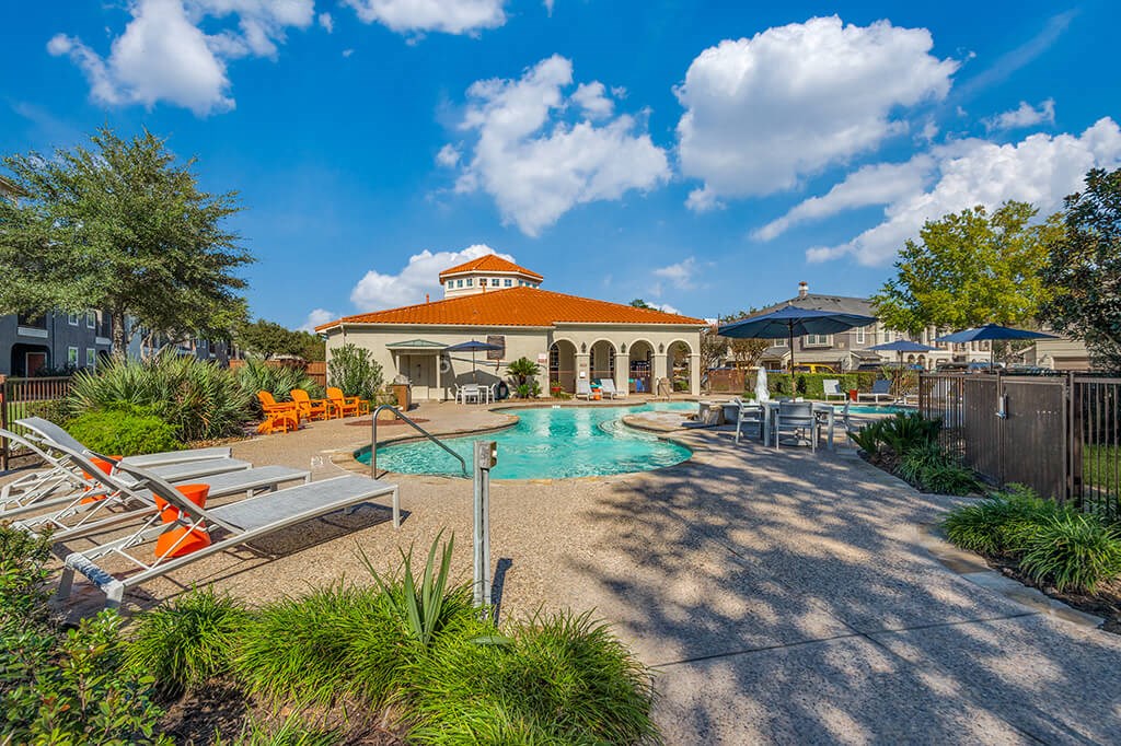 Pool at The Dominion Apartments in Conroe TX