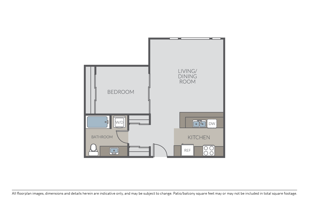 Plan 1L - Open One Bedroom