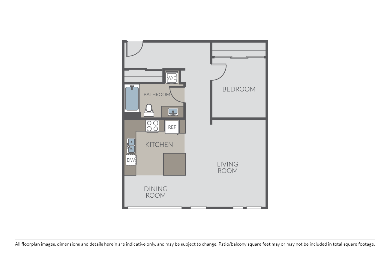 Plan 1N - Open One Bedroom