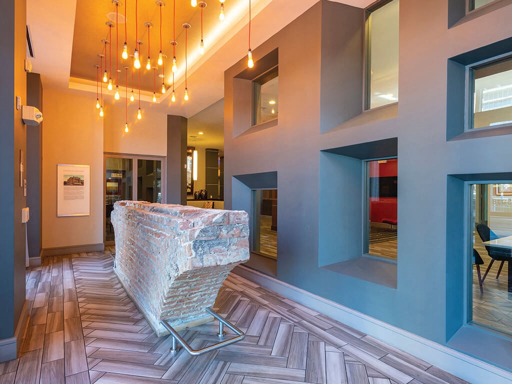 Art installation at Block 334 Apartments