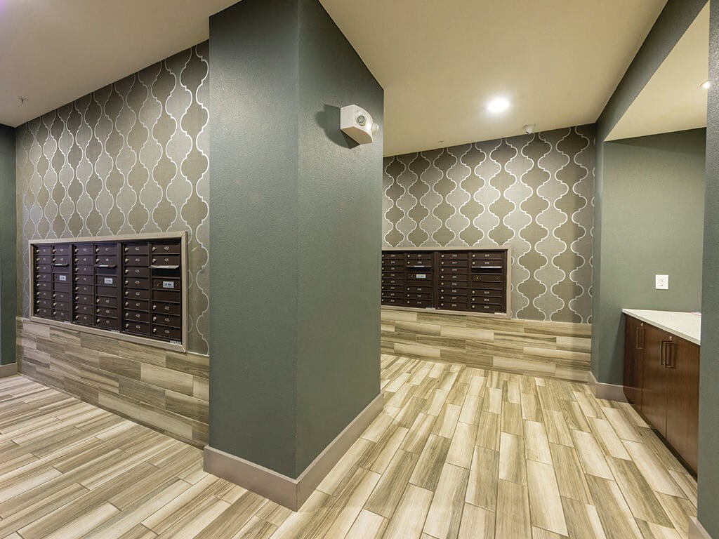 MAil room at Block 334 Apartments