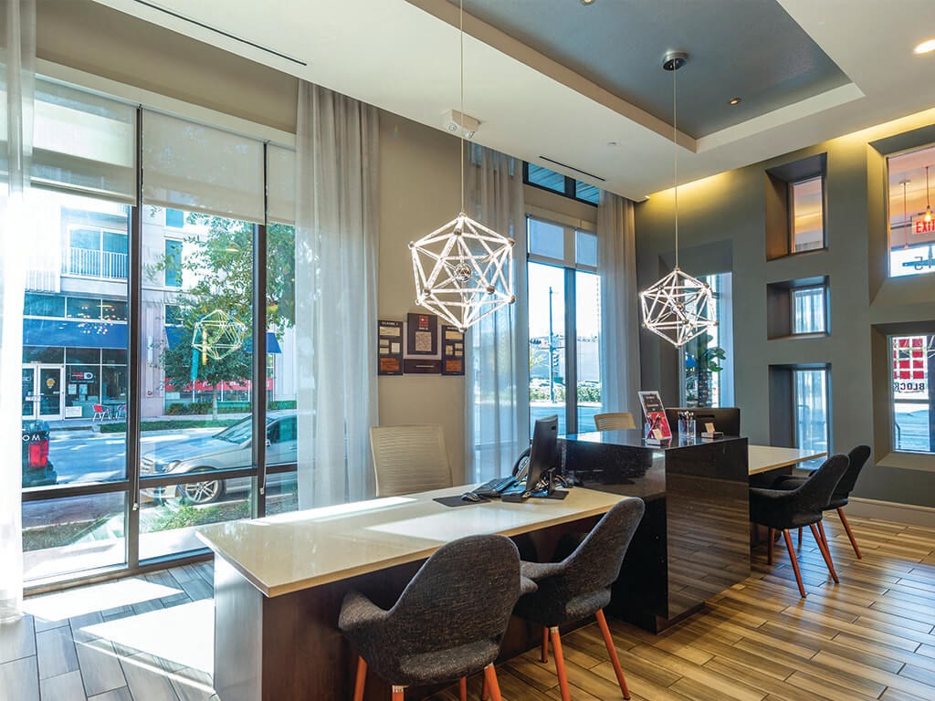 LEasing desk at Block 334 Apartments