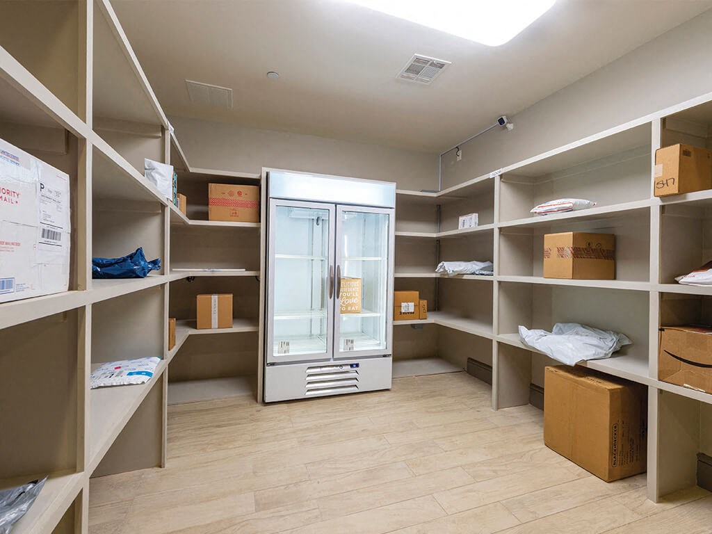 Package storage at Block 334 Apartments