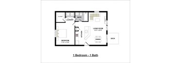 1 Bedroom 1 Bath 686 Square Feet