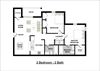 2 Bedroom 2 Bath 928 Square Feet